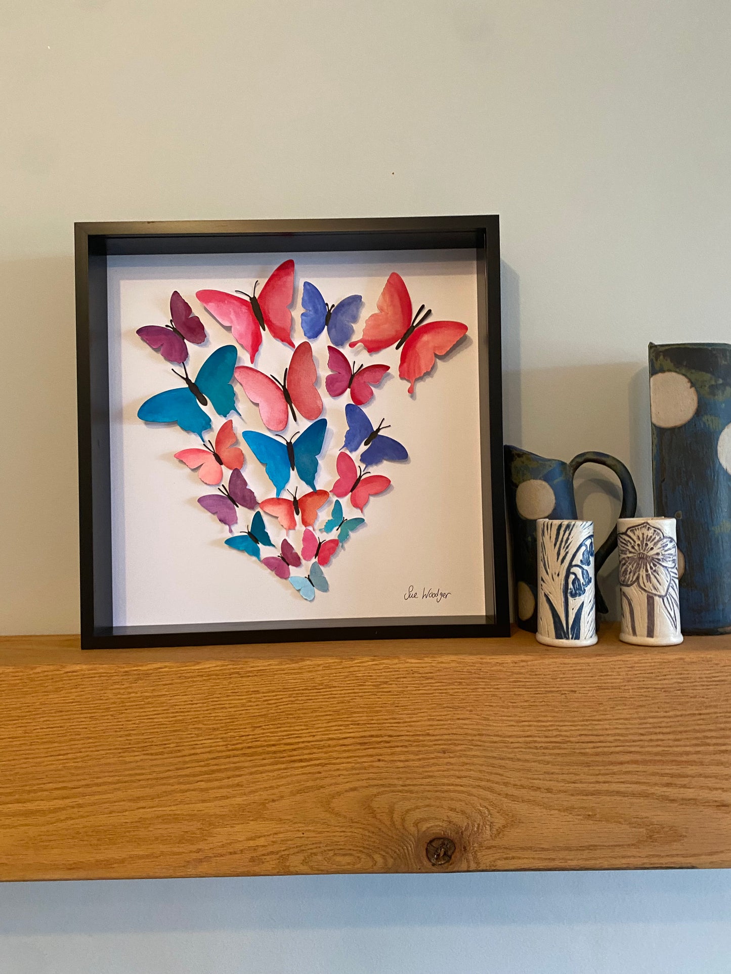 Butterfly Bouquet - Warming tones - 12 inch frame