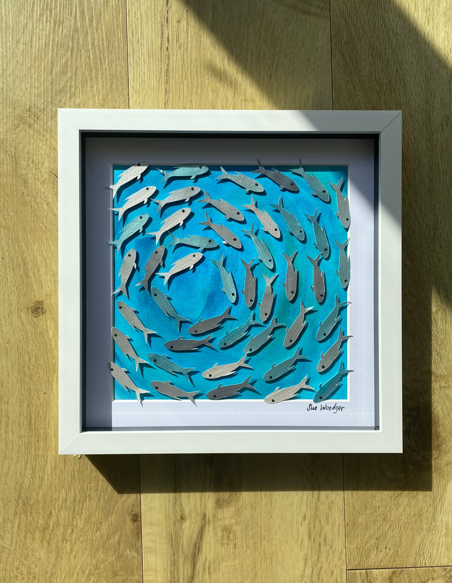 Shoaling fish - papercut fish shoal