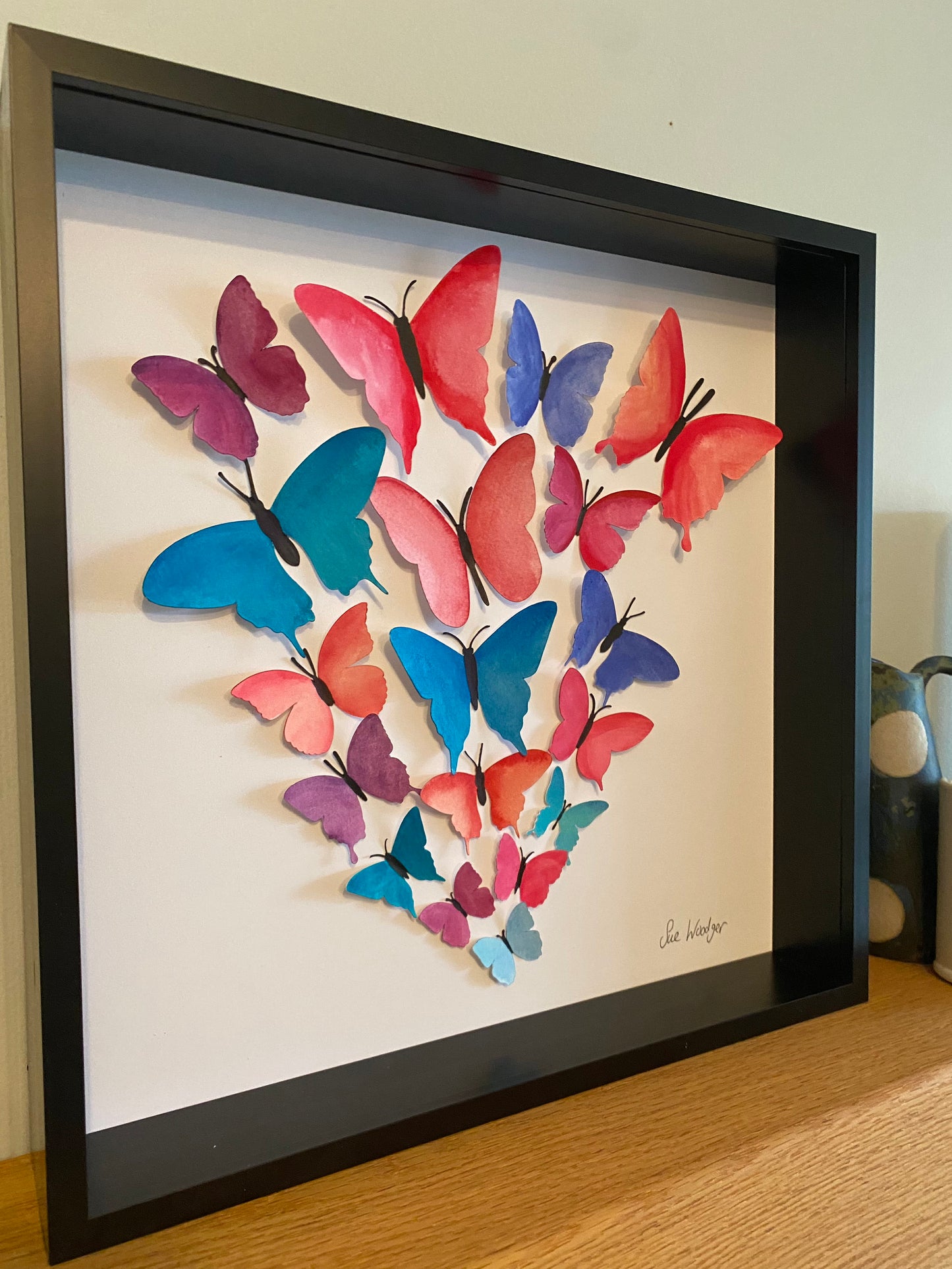 Butterfly Bouquet - Warming tones - 12 inch frame