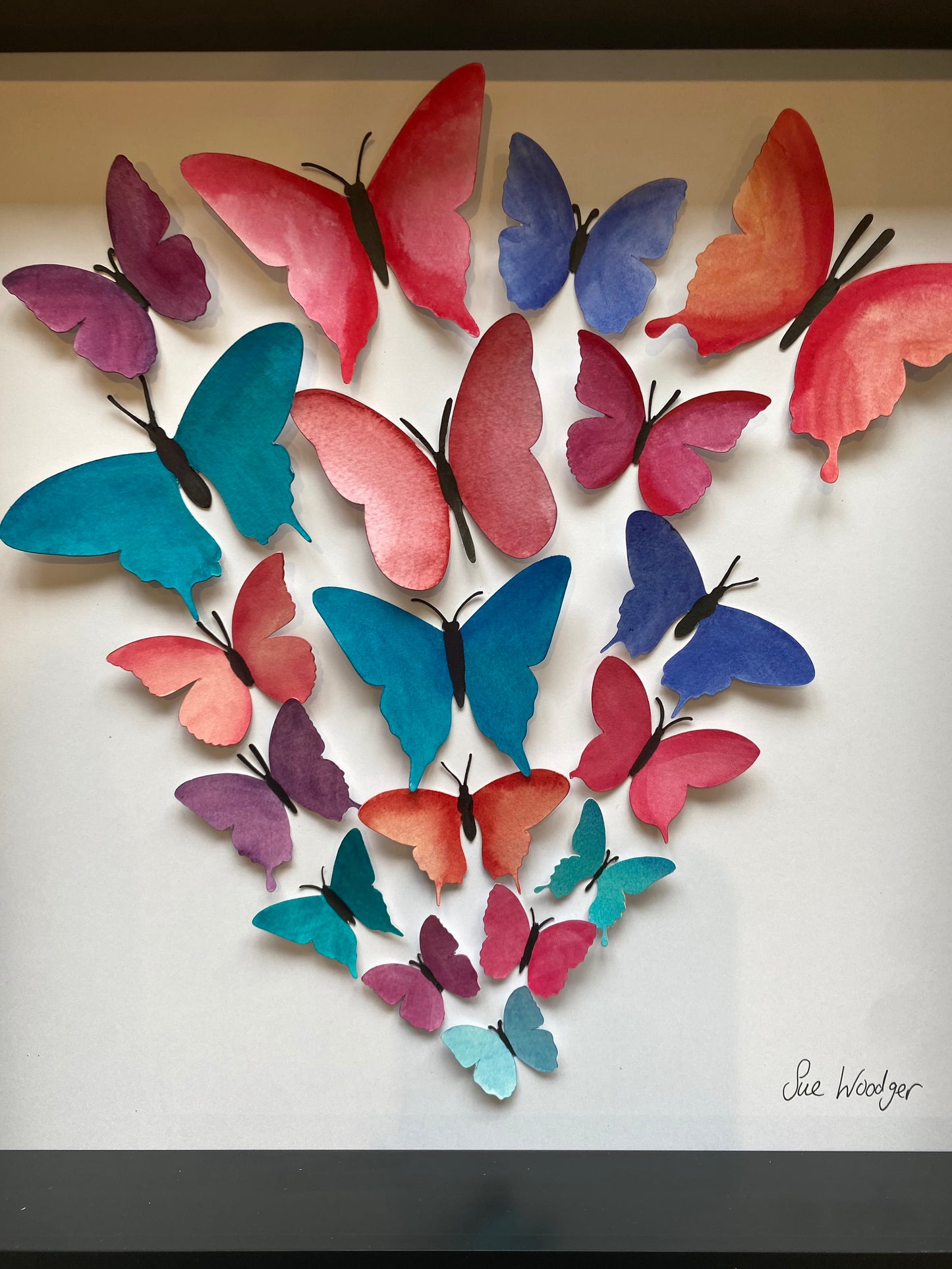Butterfly Bouquet - Warming tones - 12 inch frame