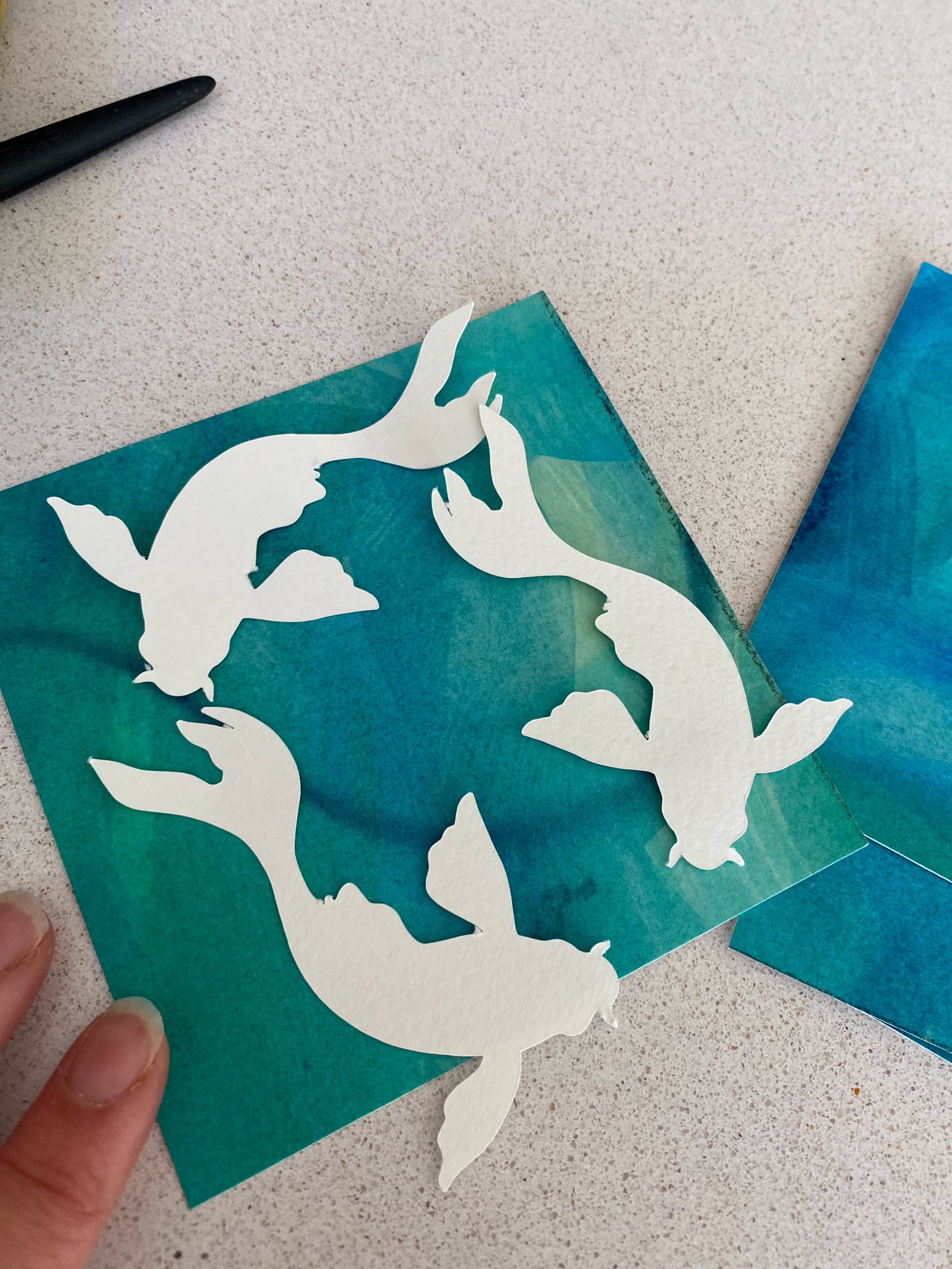 Koi Duo - small paper Koi