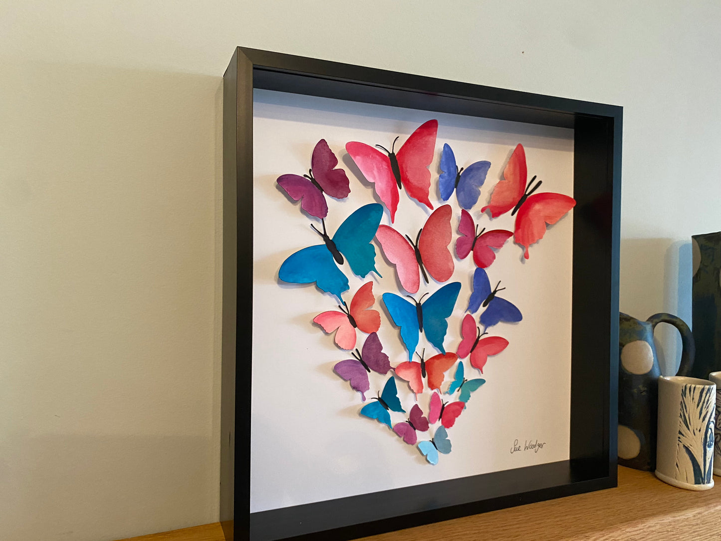 Butterfly Bouquet - Warming tones - 12 inch frame