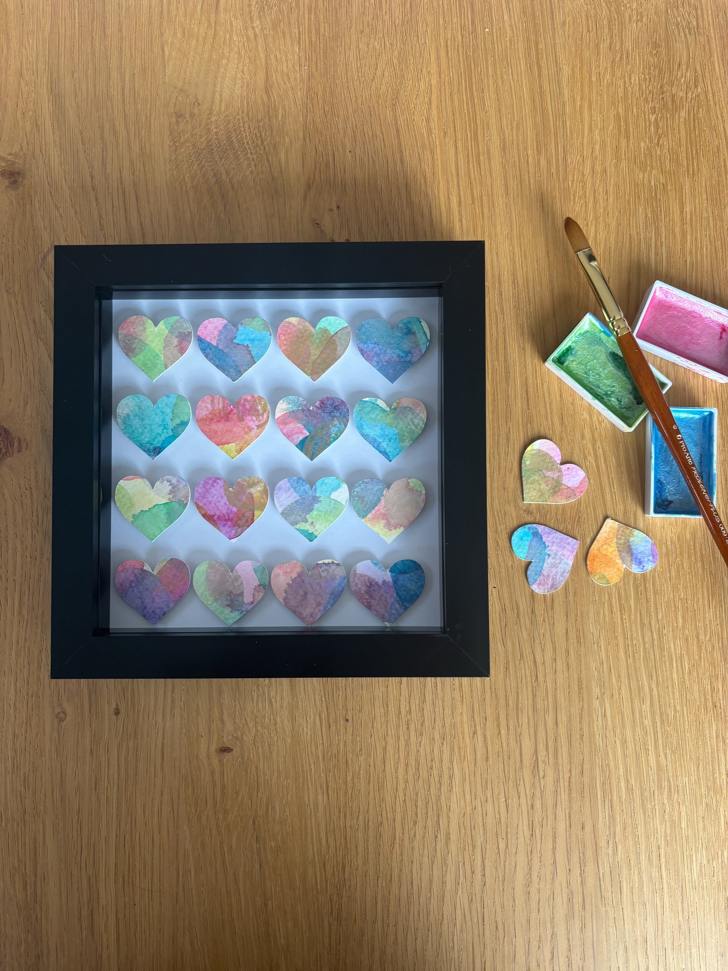 Mini painted hearts