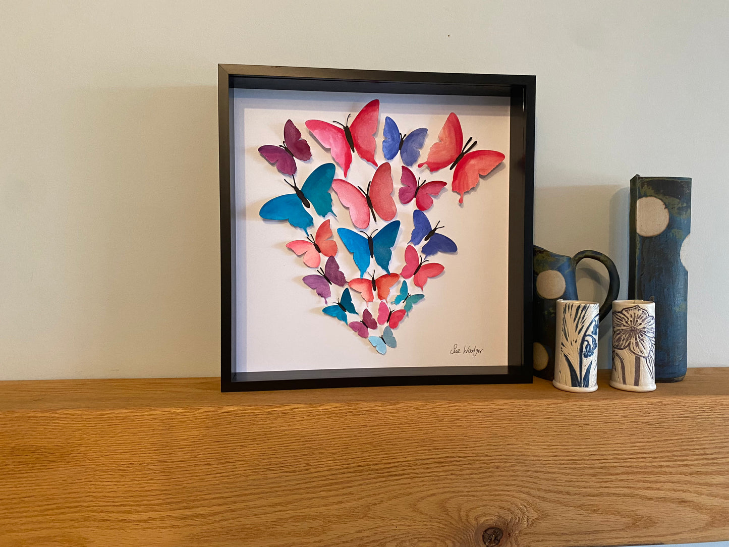 Butterfly Bouquet - Warming tones - 12 inch frame