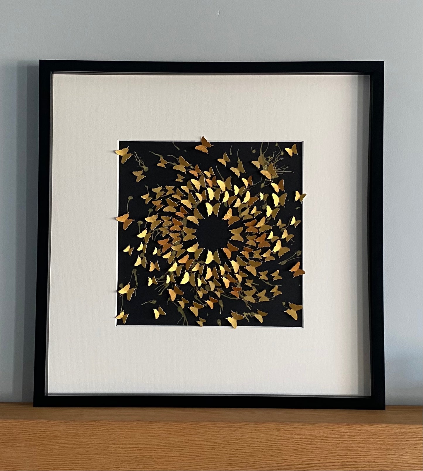 Golden Butterfly Art -Large - Made to Order