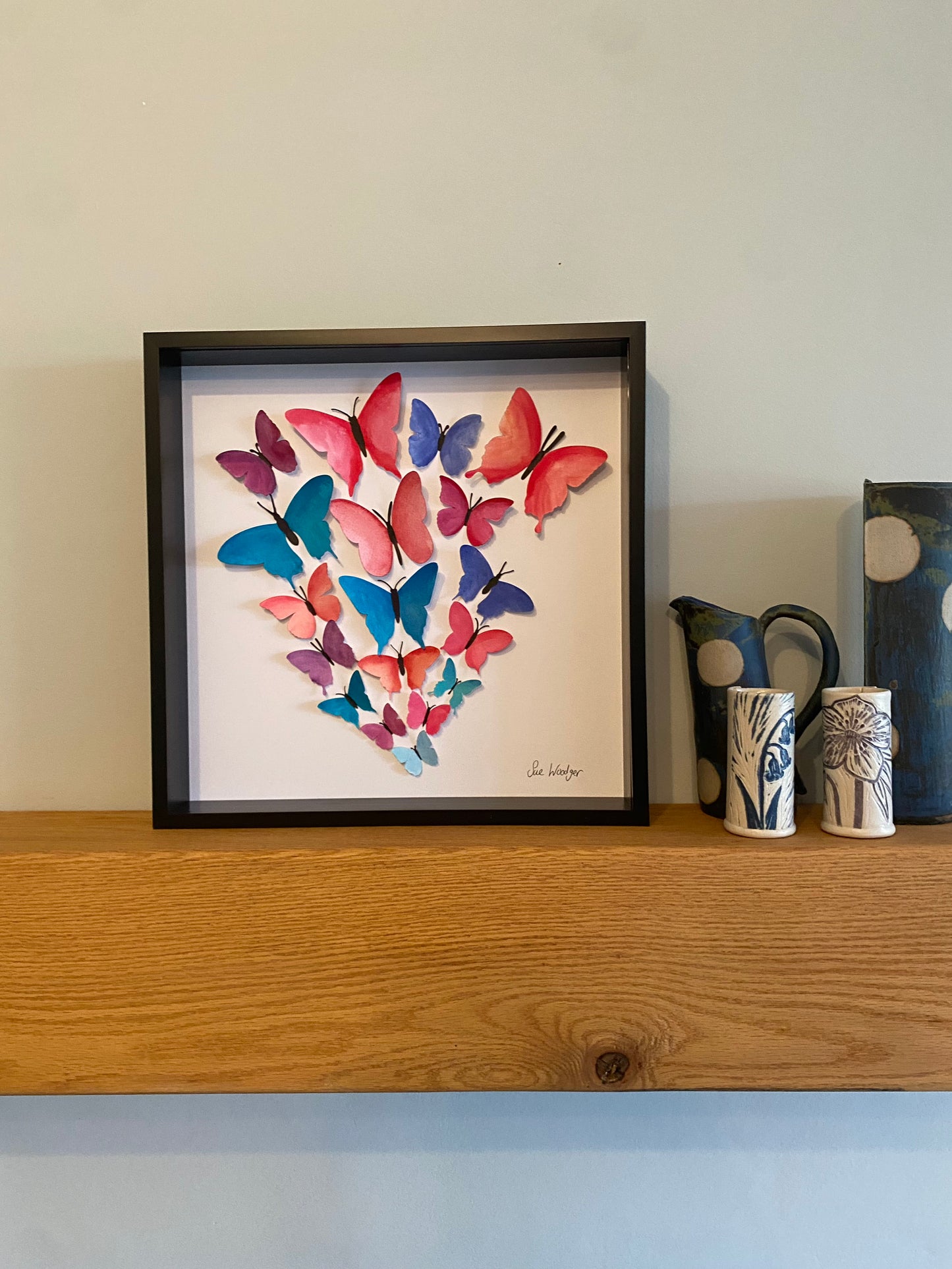 Butterfly Bouquet - Warming tones - 12 inch frame