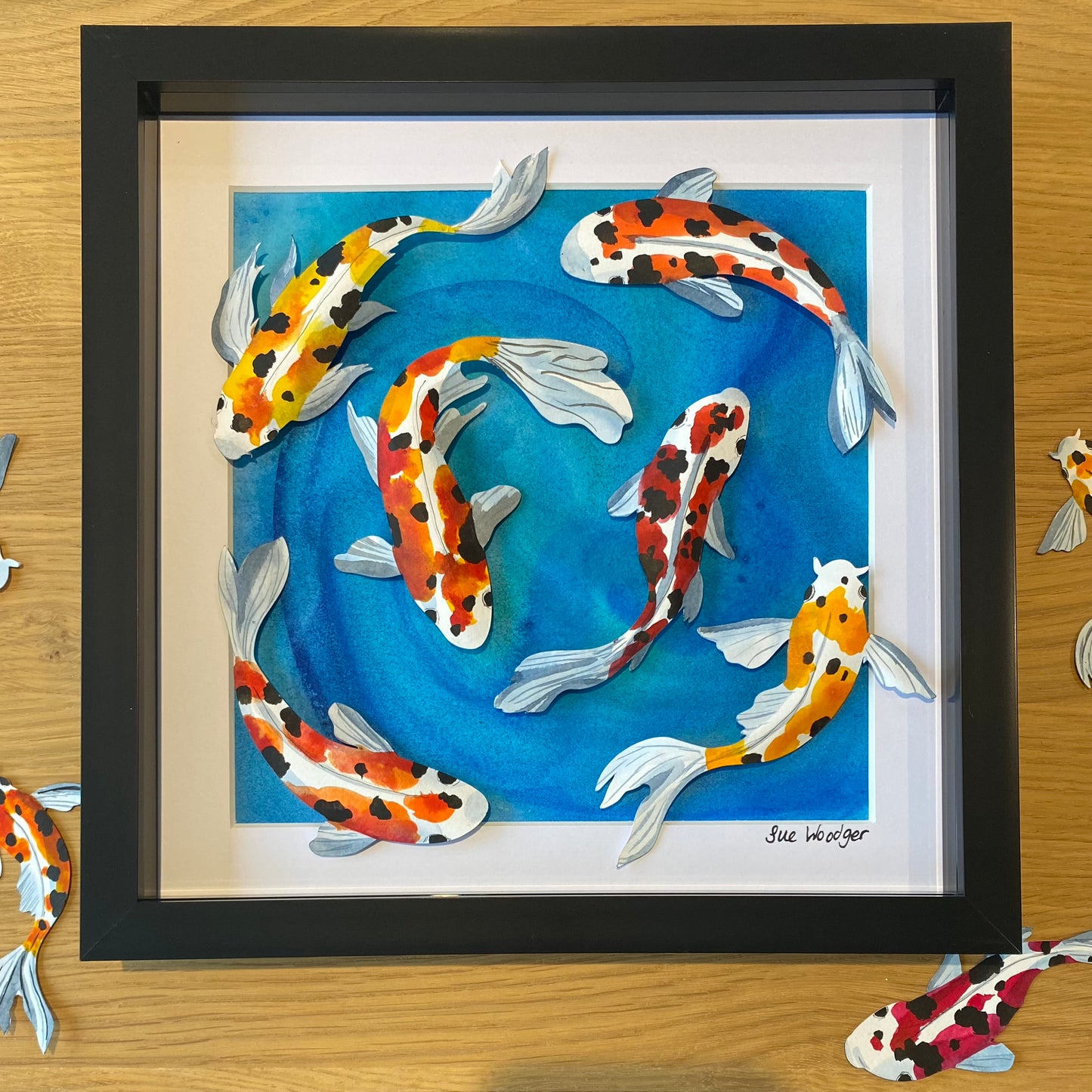 Swimming Paper Koi - medium
