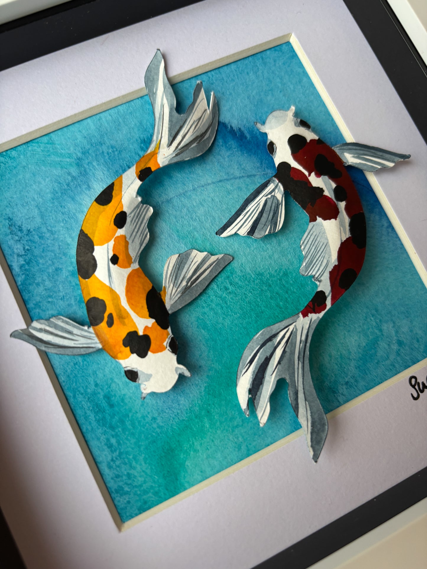 Koi Duo - small paper Koi