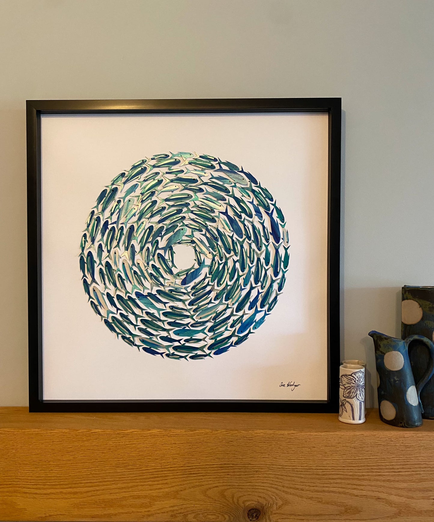 Shoaling fish - Unique papercut fish shoal