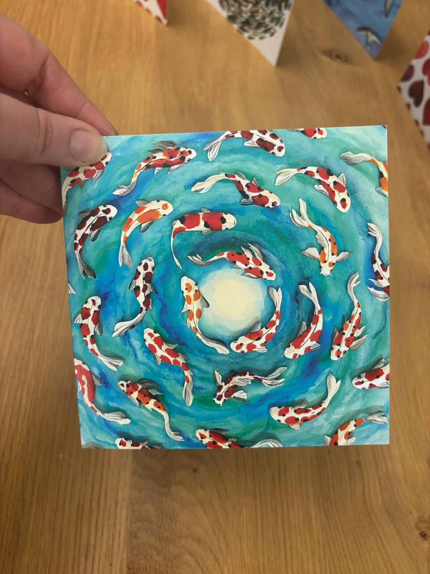 Greeting Card - Koi Out for a Swim - Blank Art Card