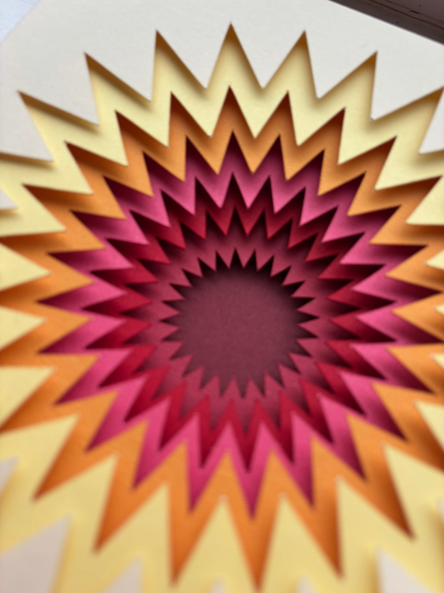 The Zesty zigzag - Layered paper sculpture