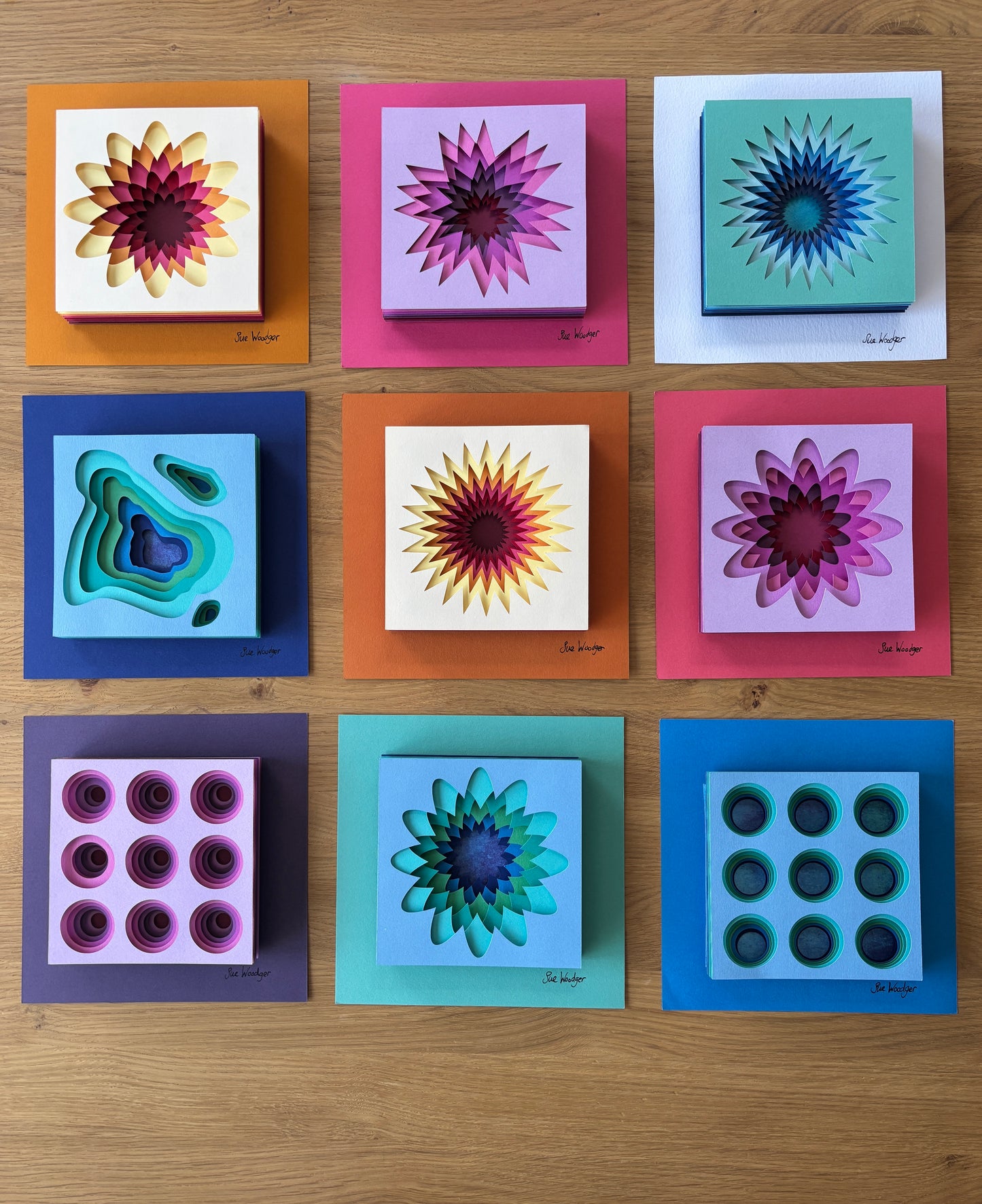 The Zesty zigzag - Layered paper sculpture