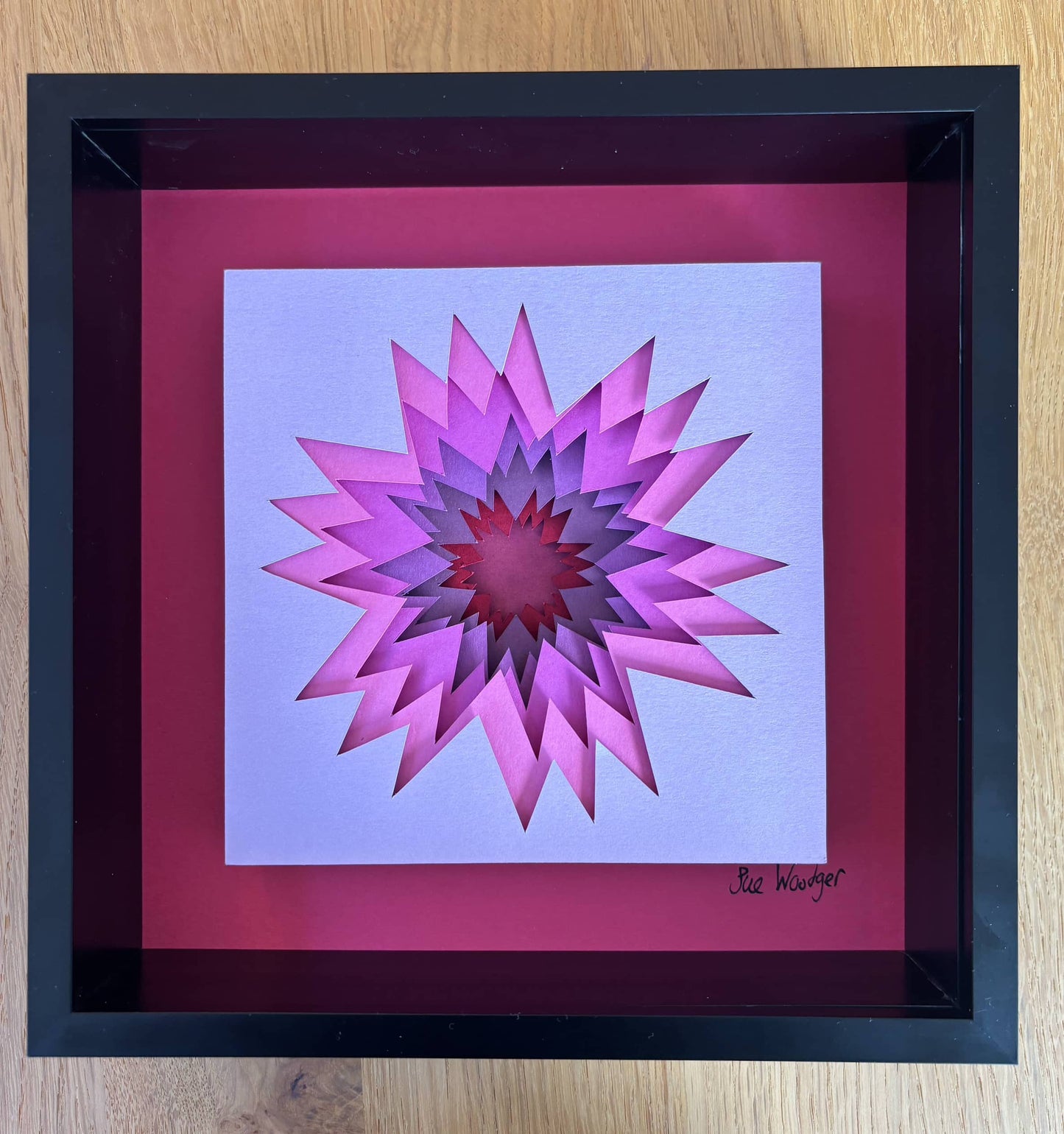 The Pink Spiky - Layered paper sculpture