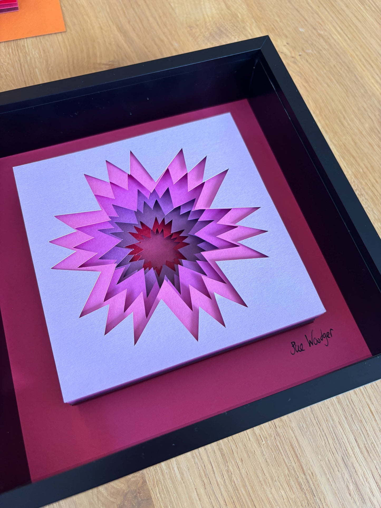 The Pink Spiky - Layered paper sculpture