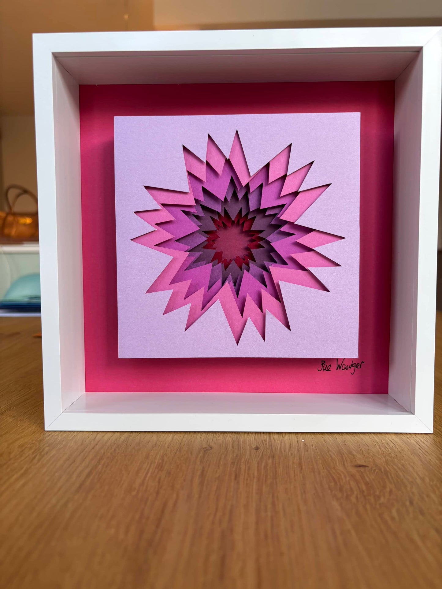 The Pink Spiky - Layered paper sculpture