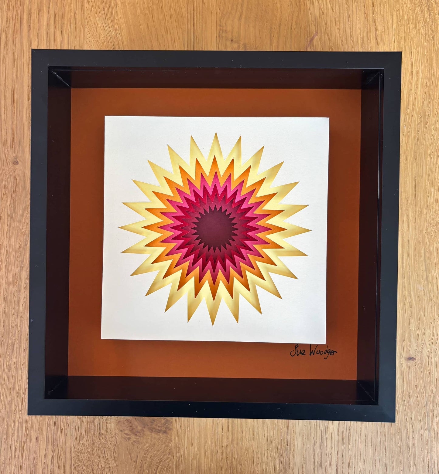 The Zesty zigzag - Layered paper sculpture