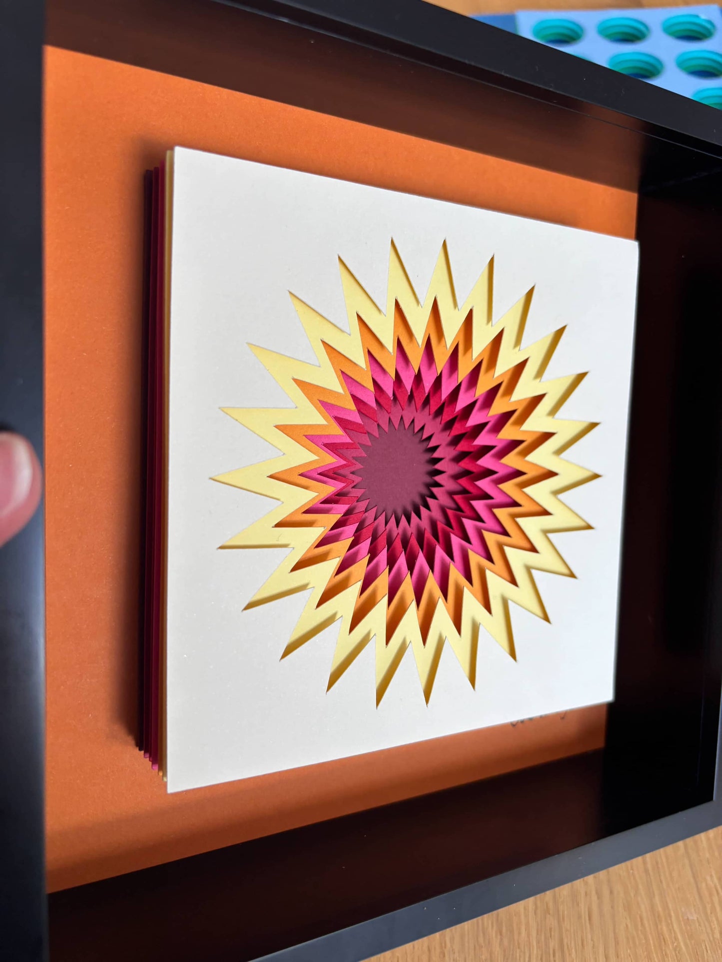 The Zesty zigzag - Layered paper sculpture
