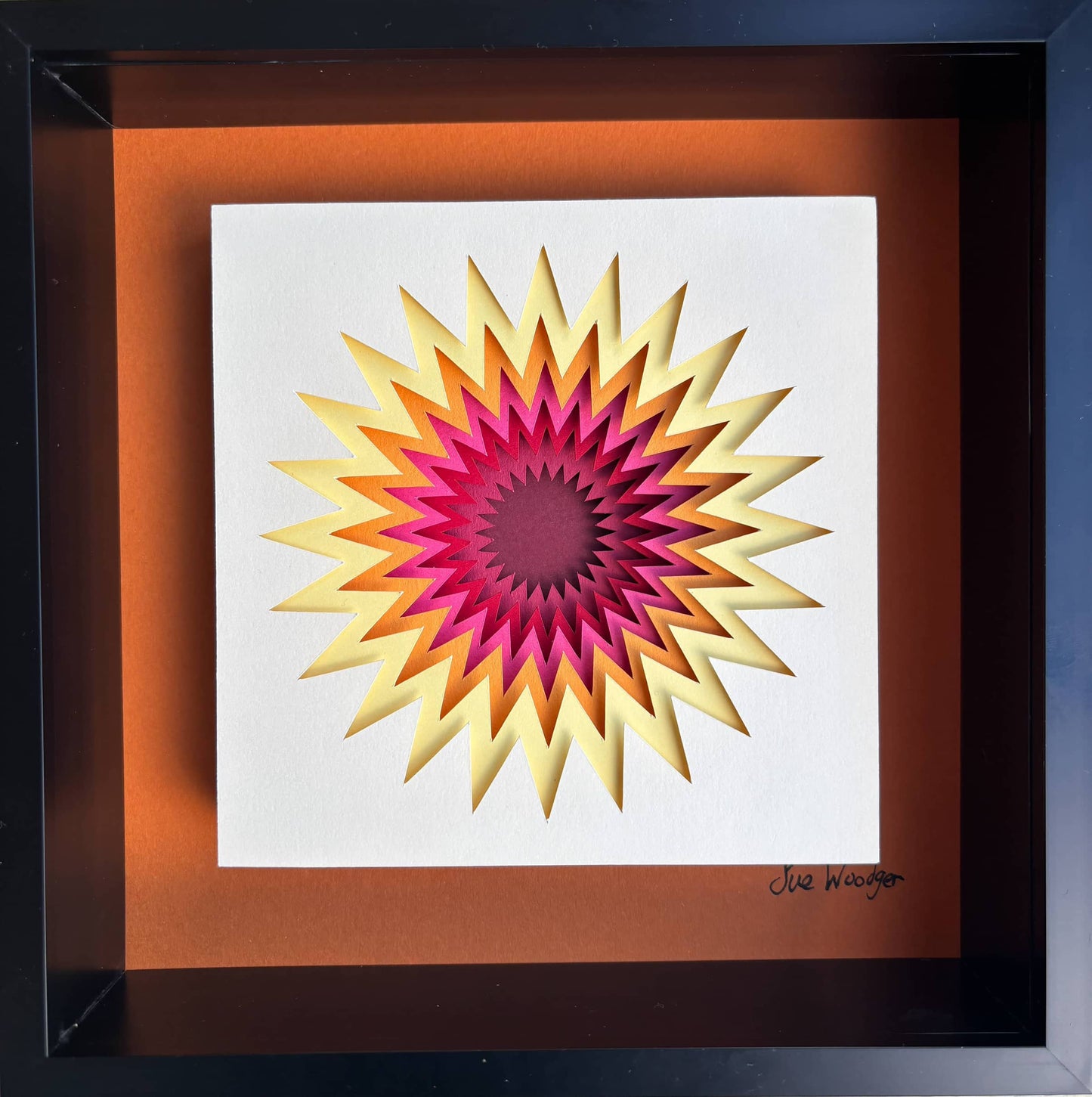 The Zesty zigzag - Layered paper sculpture