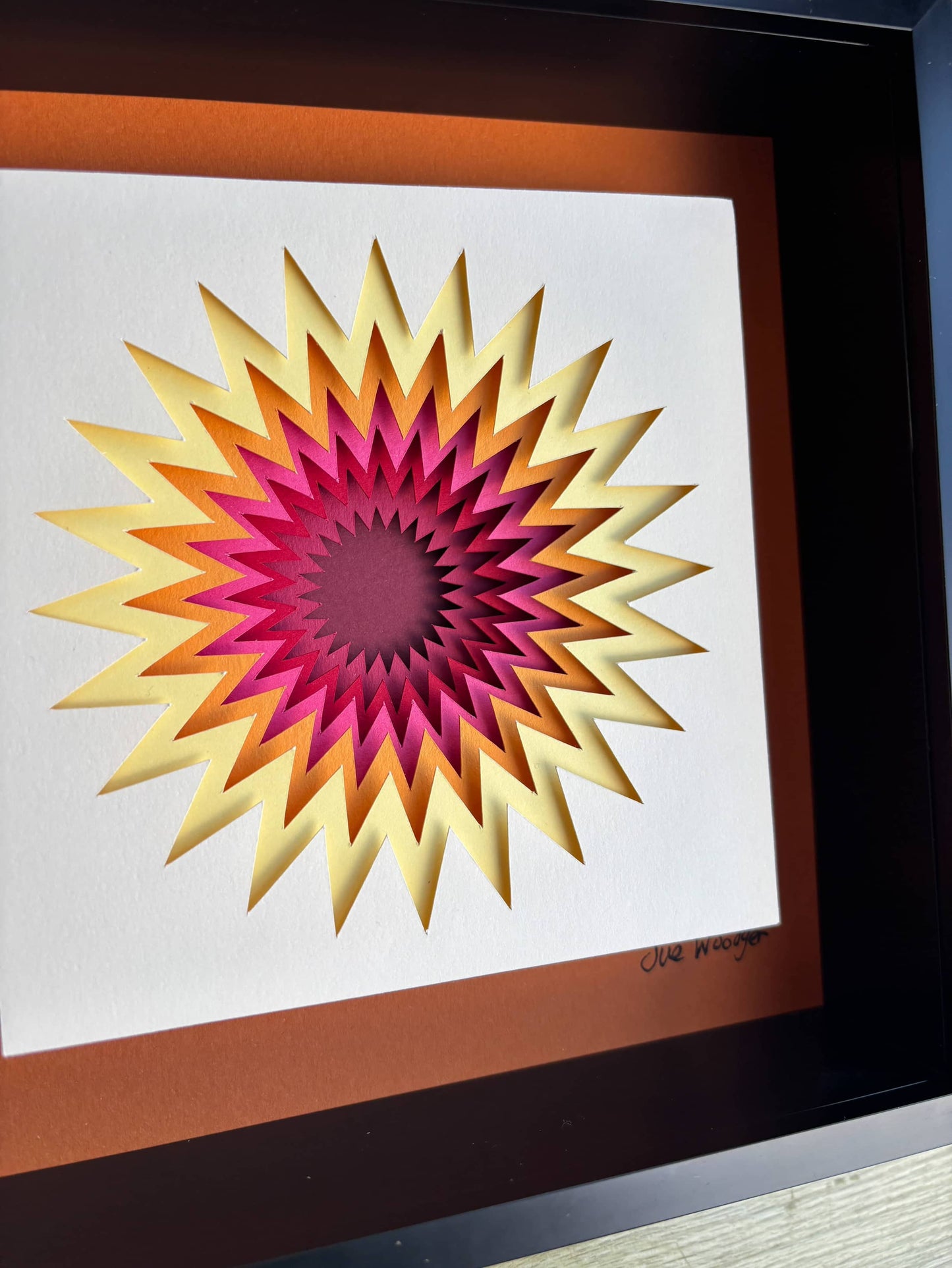 The Zesty zigzag - Layered paper sculpture
