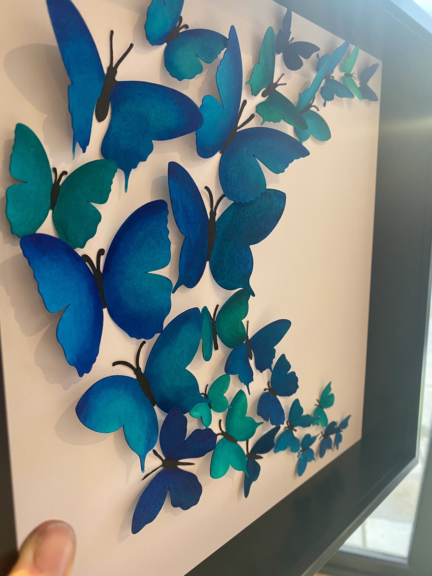 Sweeping blue butterflies - large