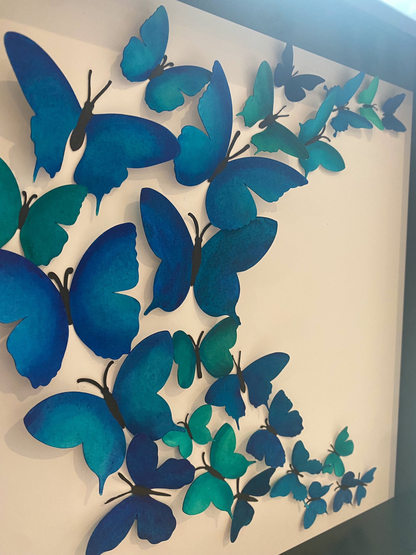 Sweeping blue butterflies - large