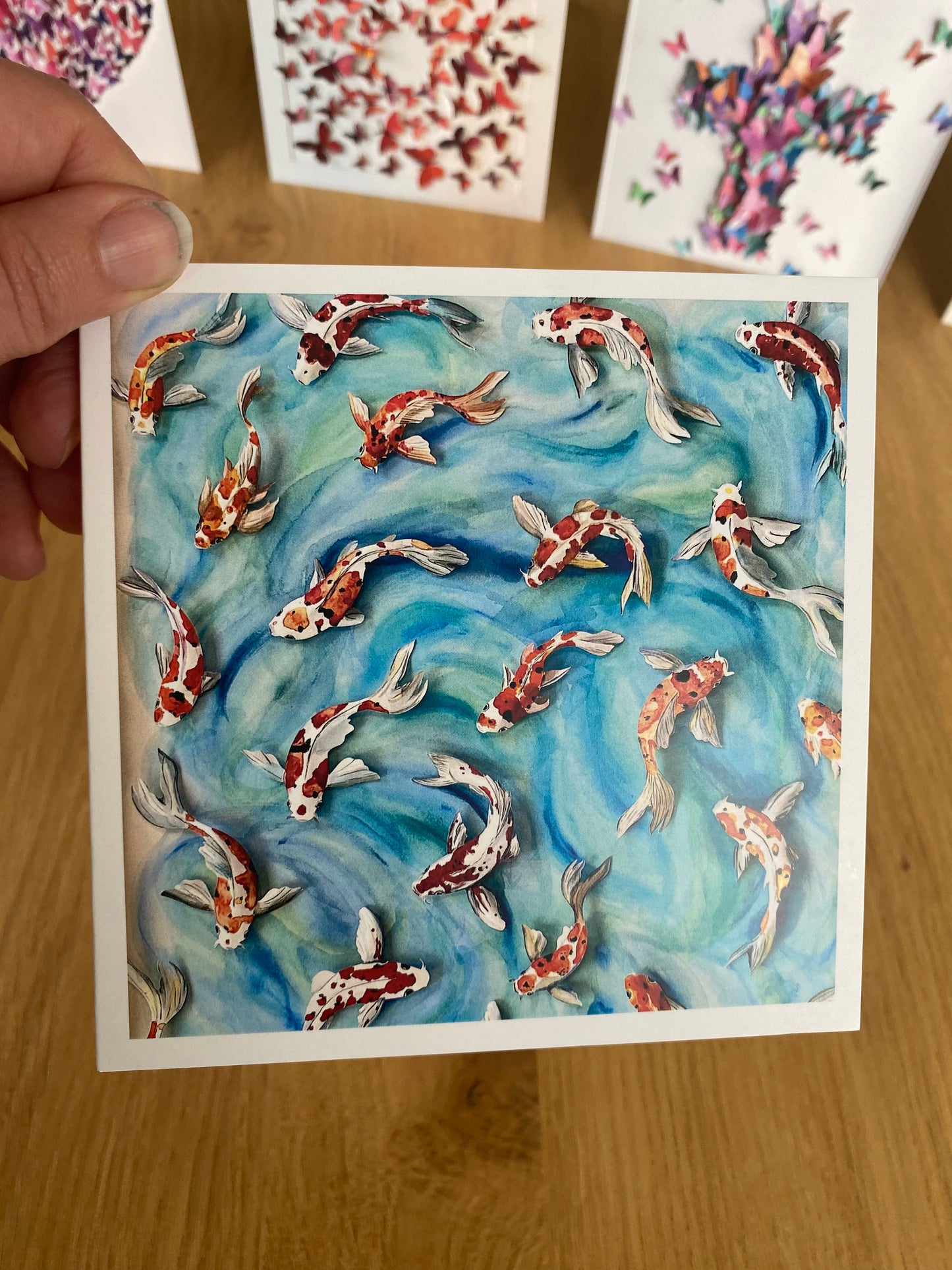 Greeting Card - Koi Out for a Swim - Blank Art Card