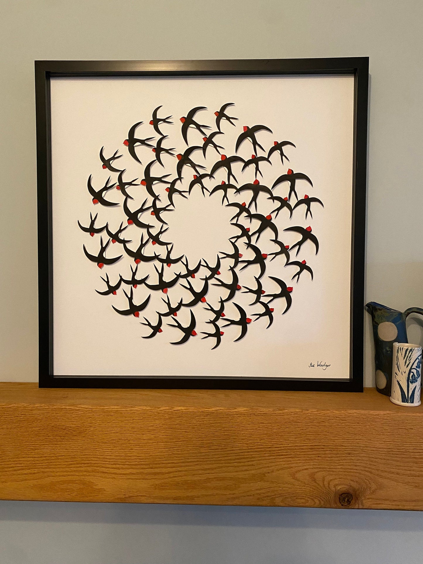 Paper painted swallow sprial