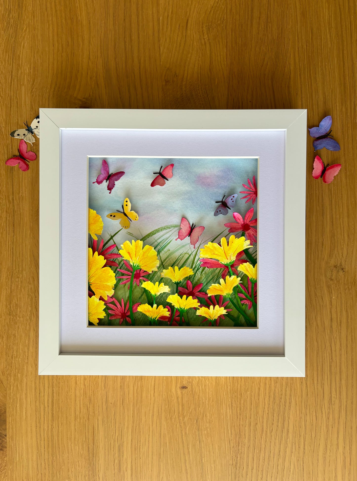 Wildflower Meadow - papercut meadow scene