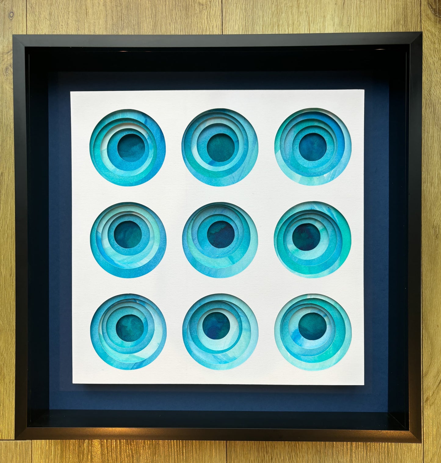 Ocean circles - layered paper art