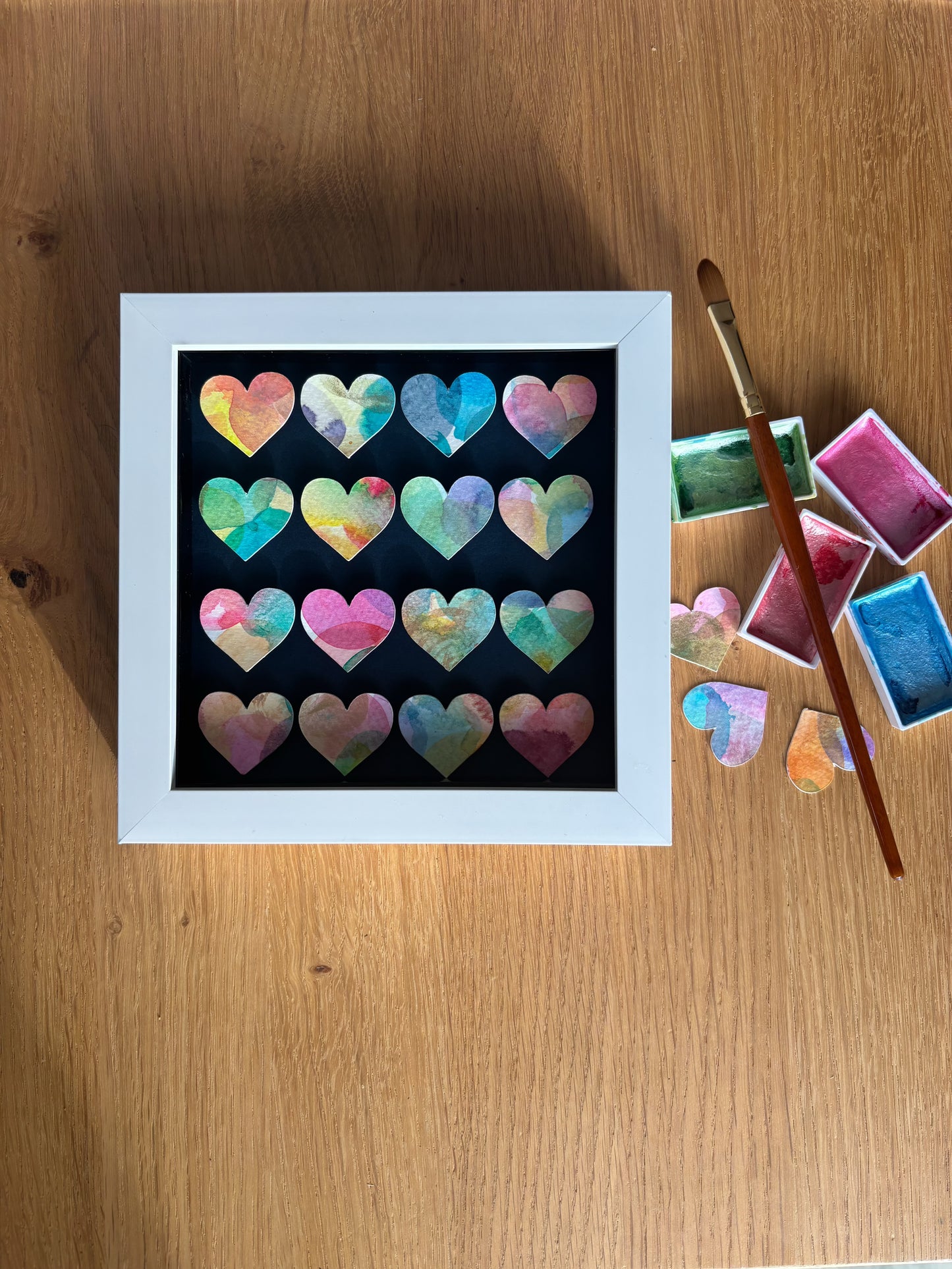 Mini painted hearts