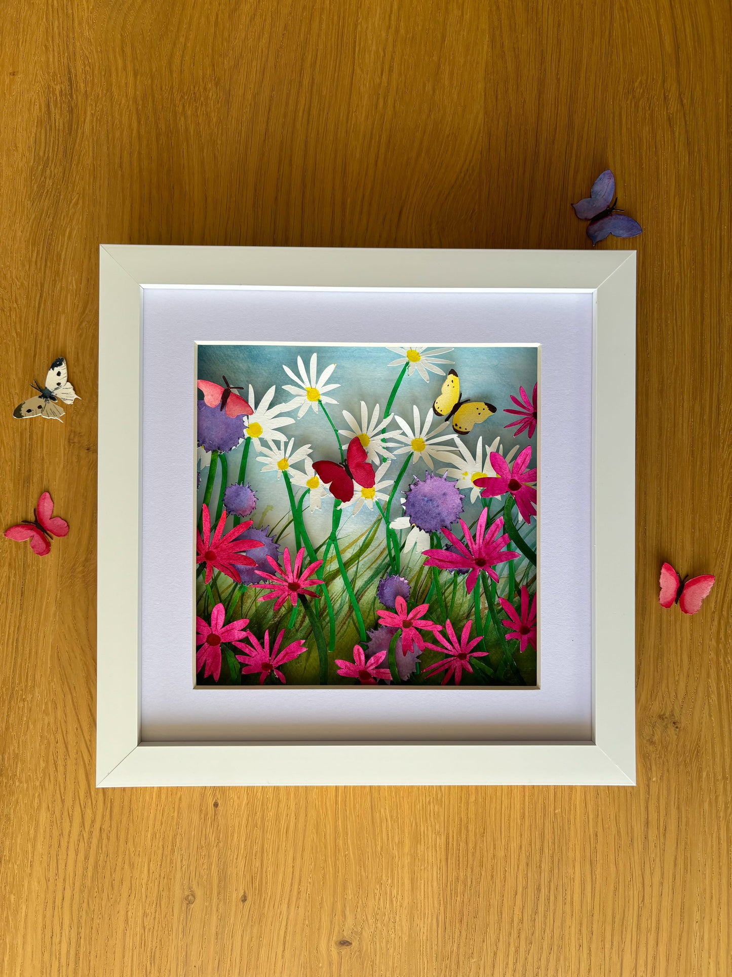 Wildflower Meadow - papercut meadow scene