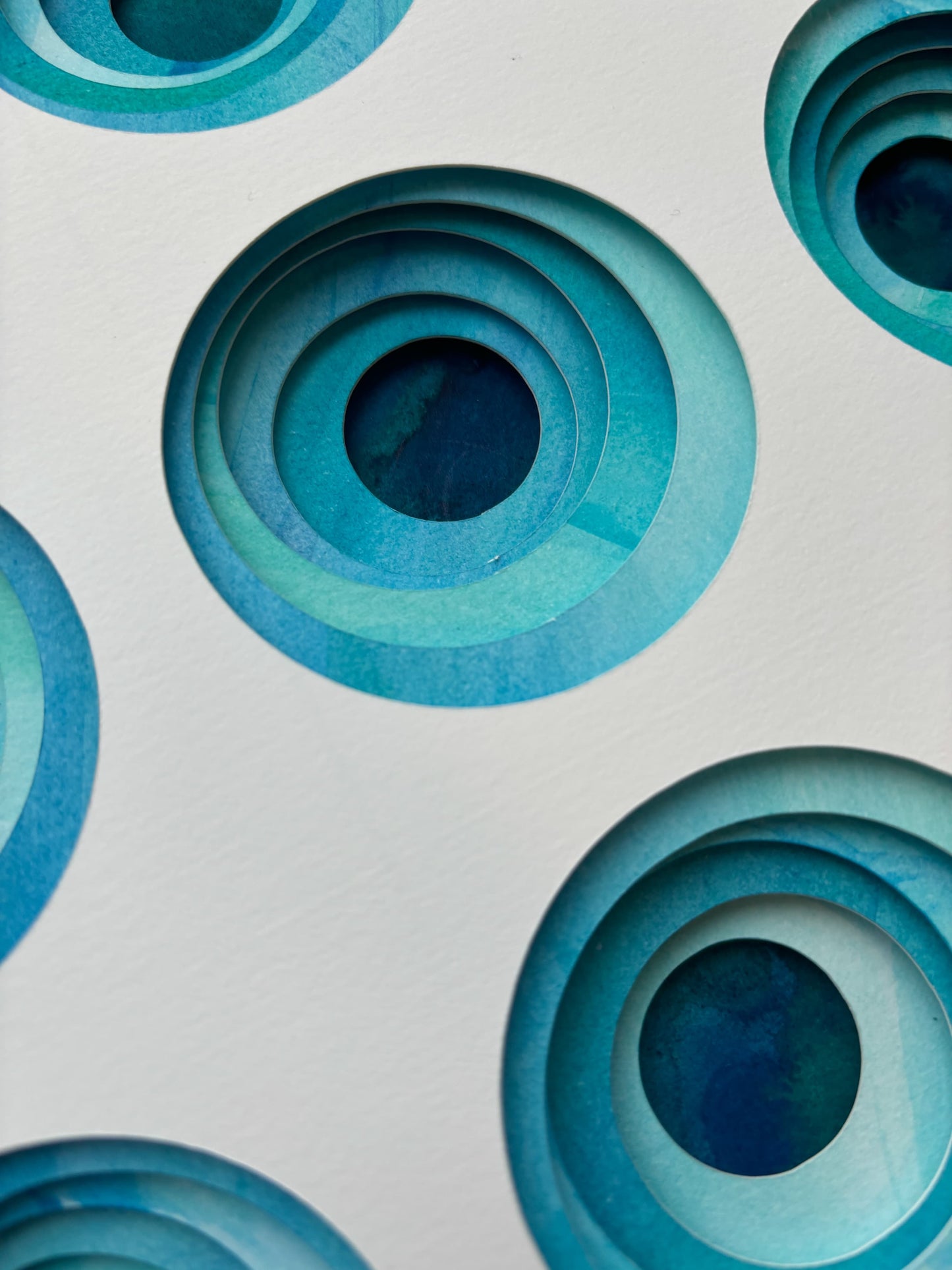 Ocean circles - layered paper art