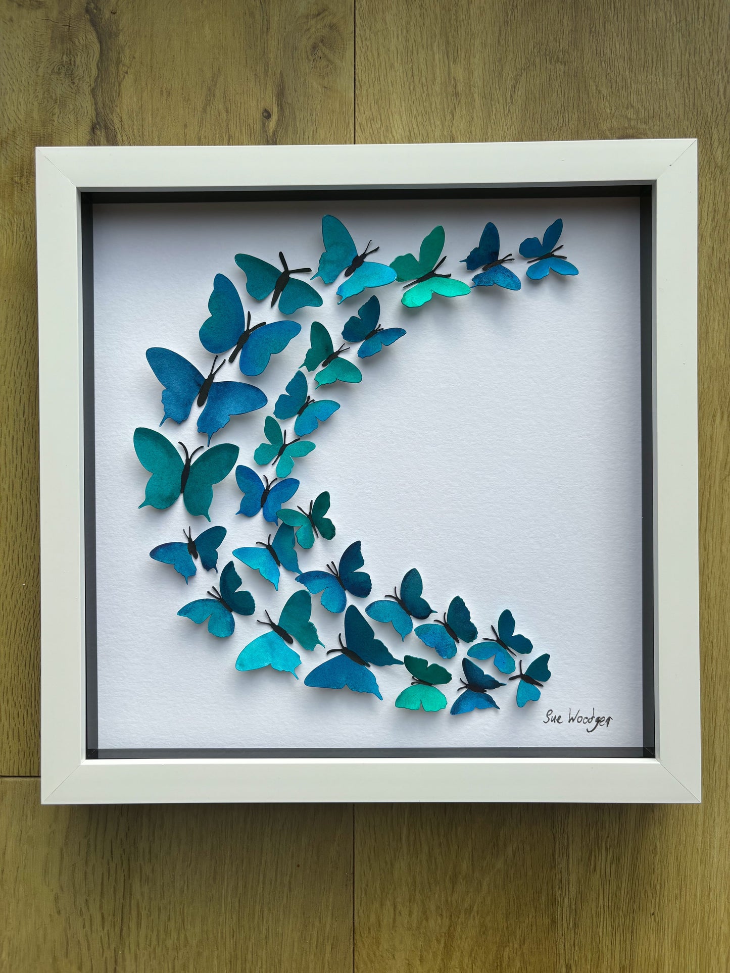 Sweeping blue butterflies - Medium