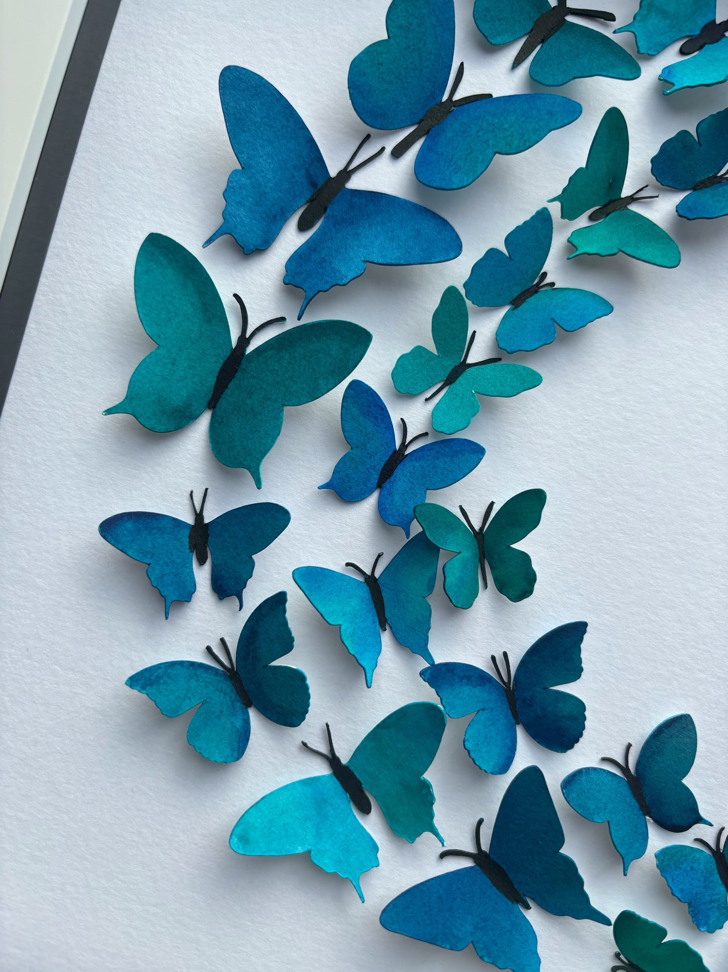 Sweeping blue butterflies - Medium