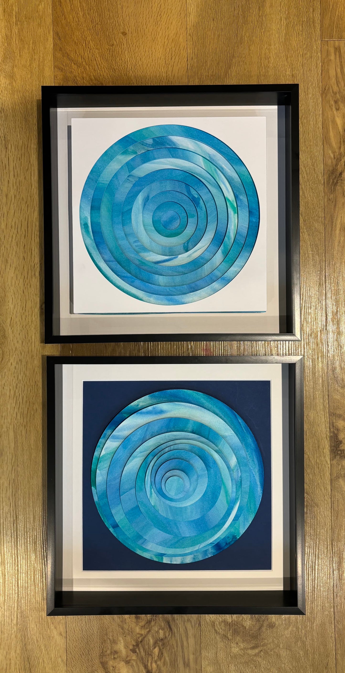 Ocean circles - layered paper art