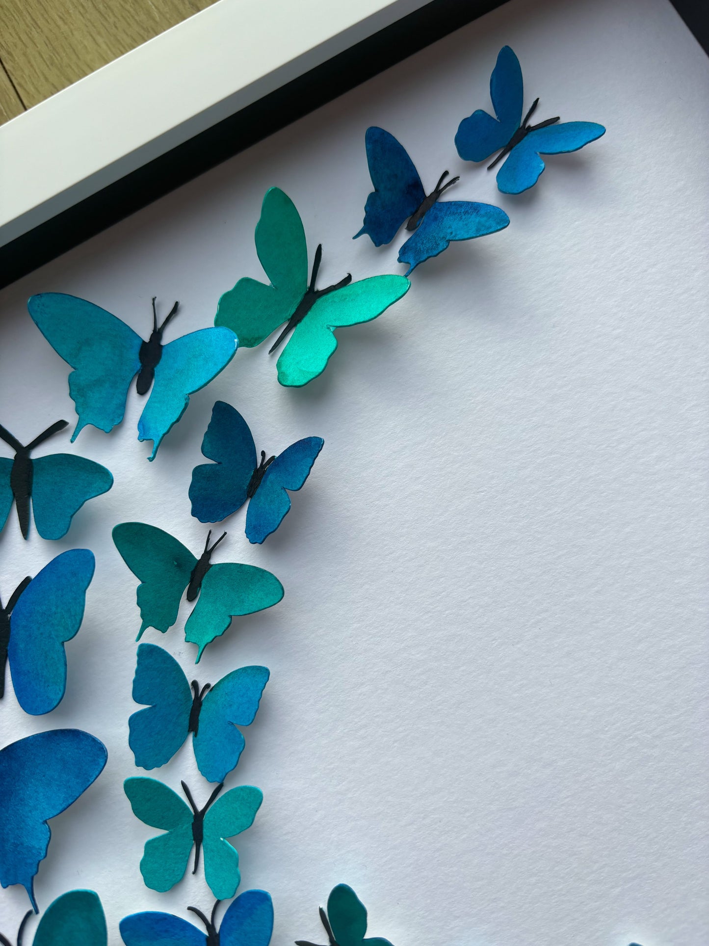 Sweeping blue butterflies - Medium