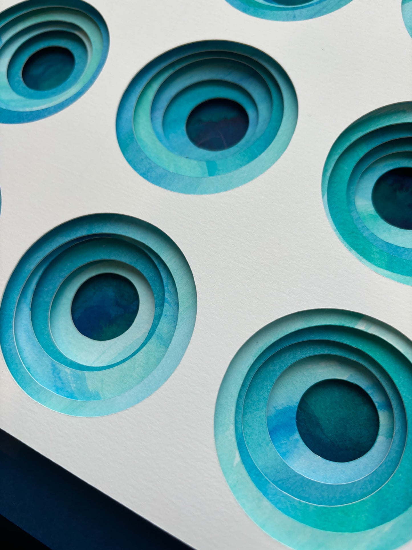 Ocean circles - layered paper art