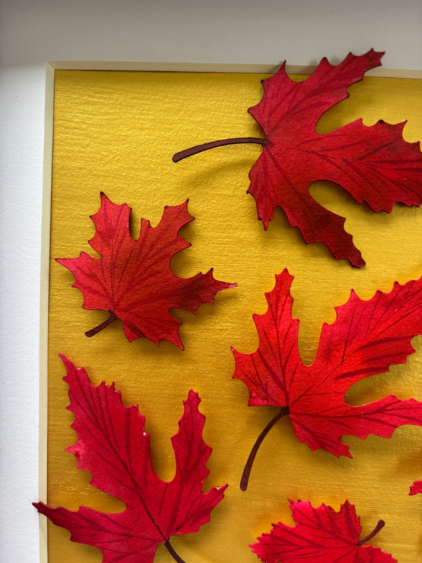 Autumnal Leaf on gold