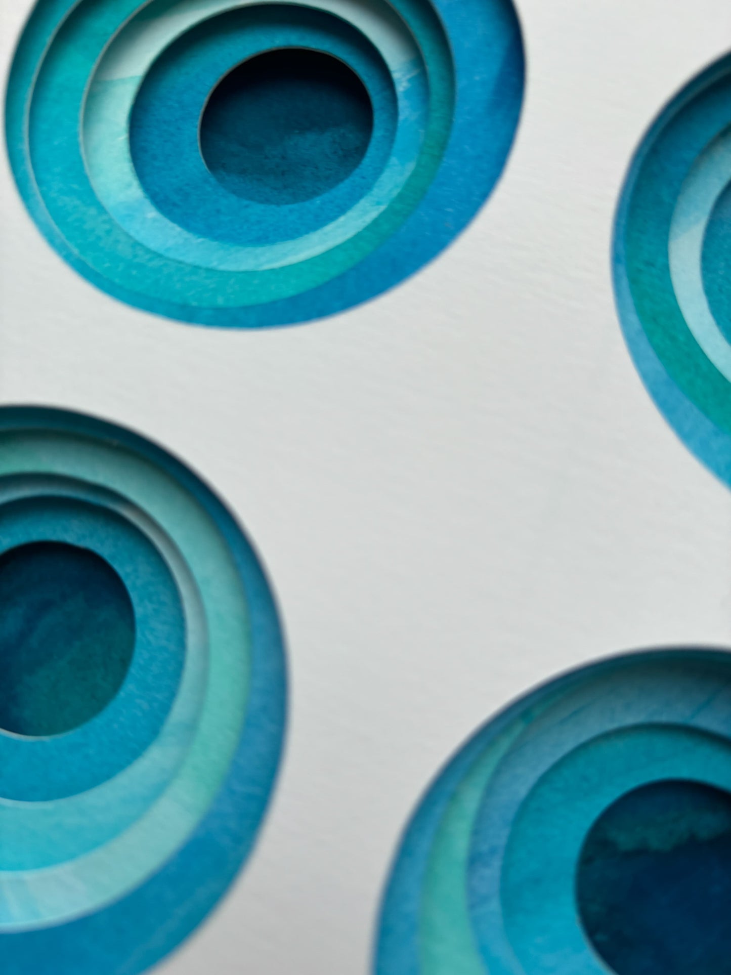 Ocean circles - layered paper art