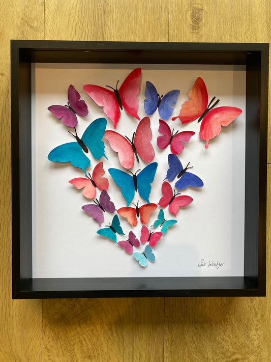 Butterfly Bouquet - Warming tones - 12 inch frame