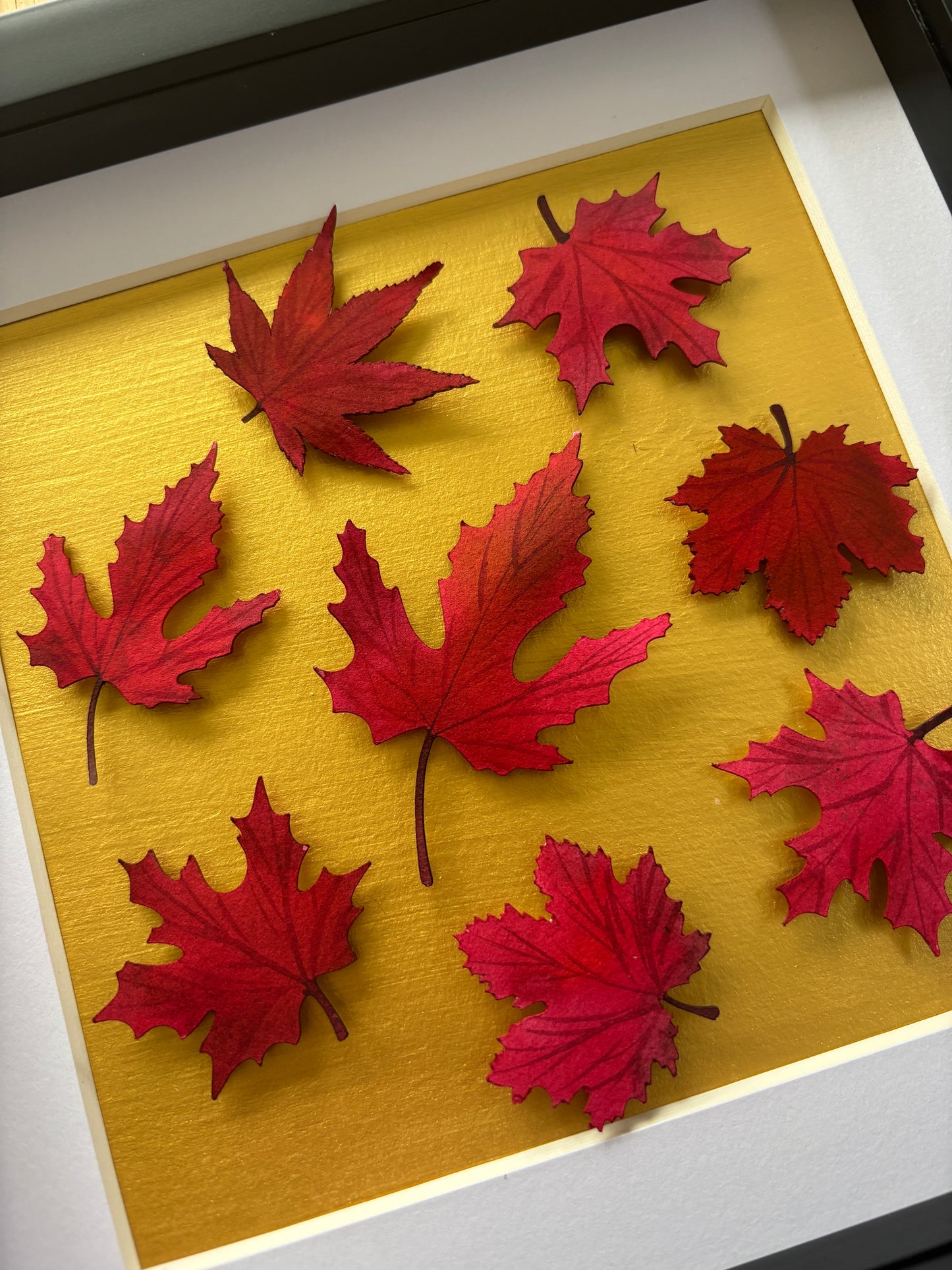 Autumnal Leaf on gold