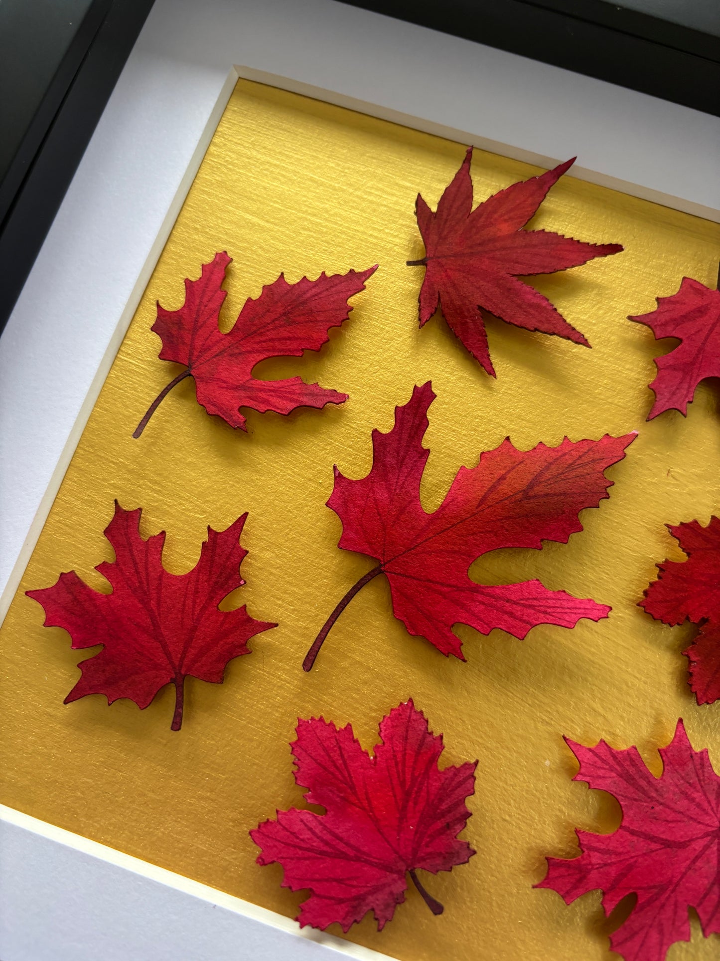Autumnal Leaf on gold