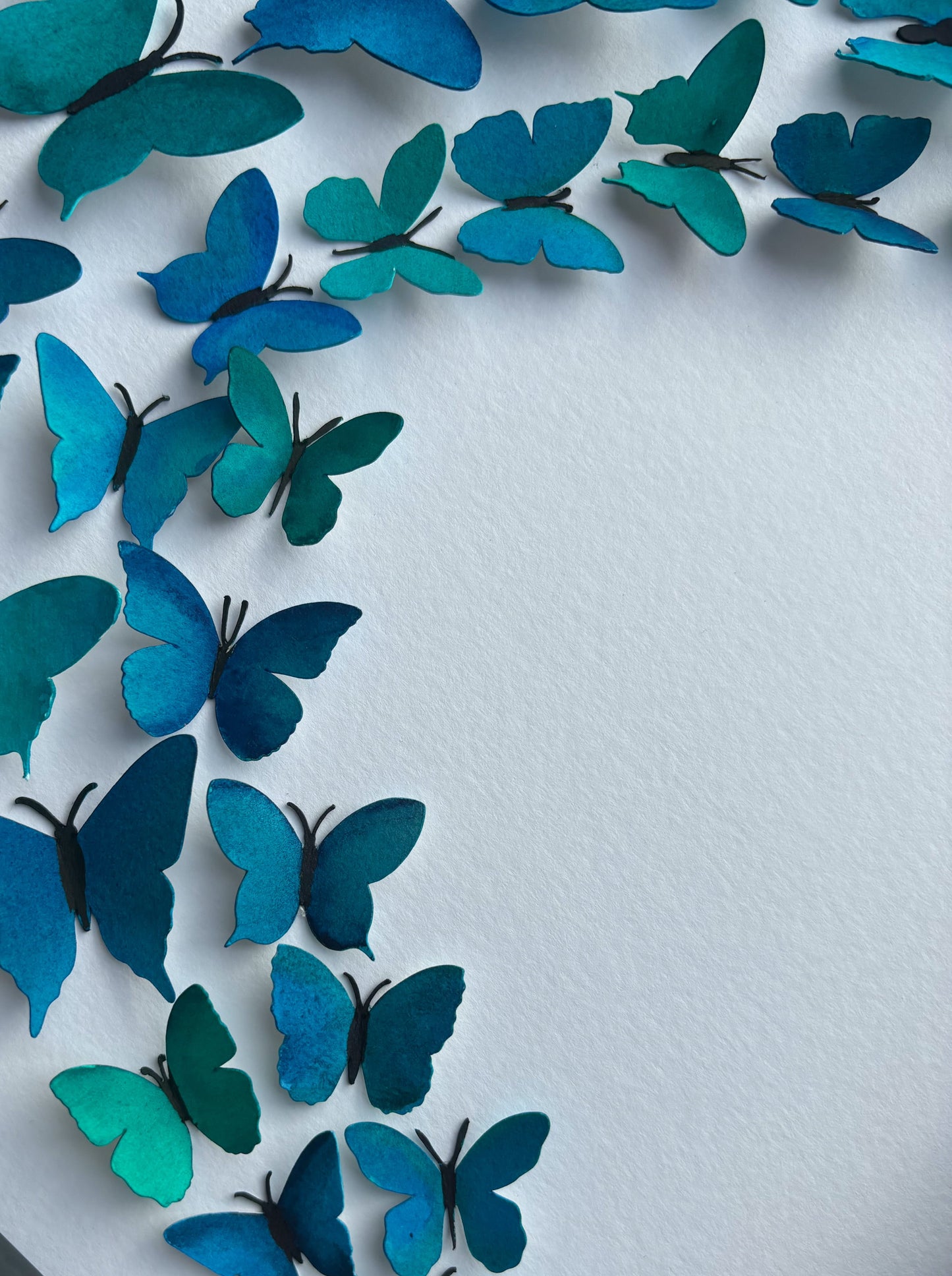 Sweeping blue butterflies - Medium