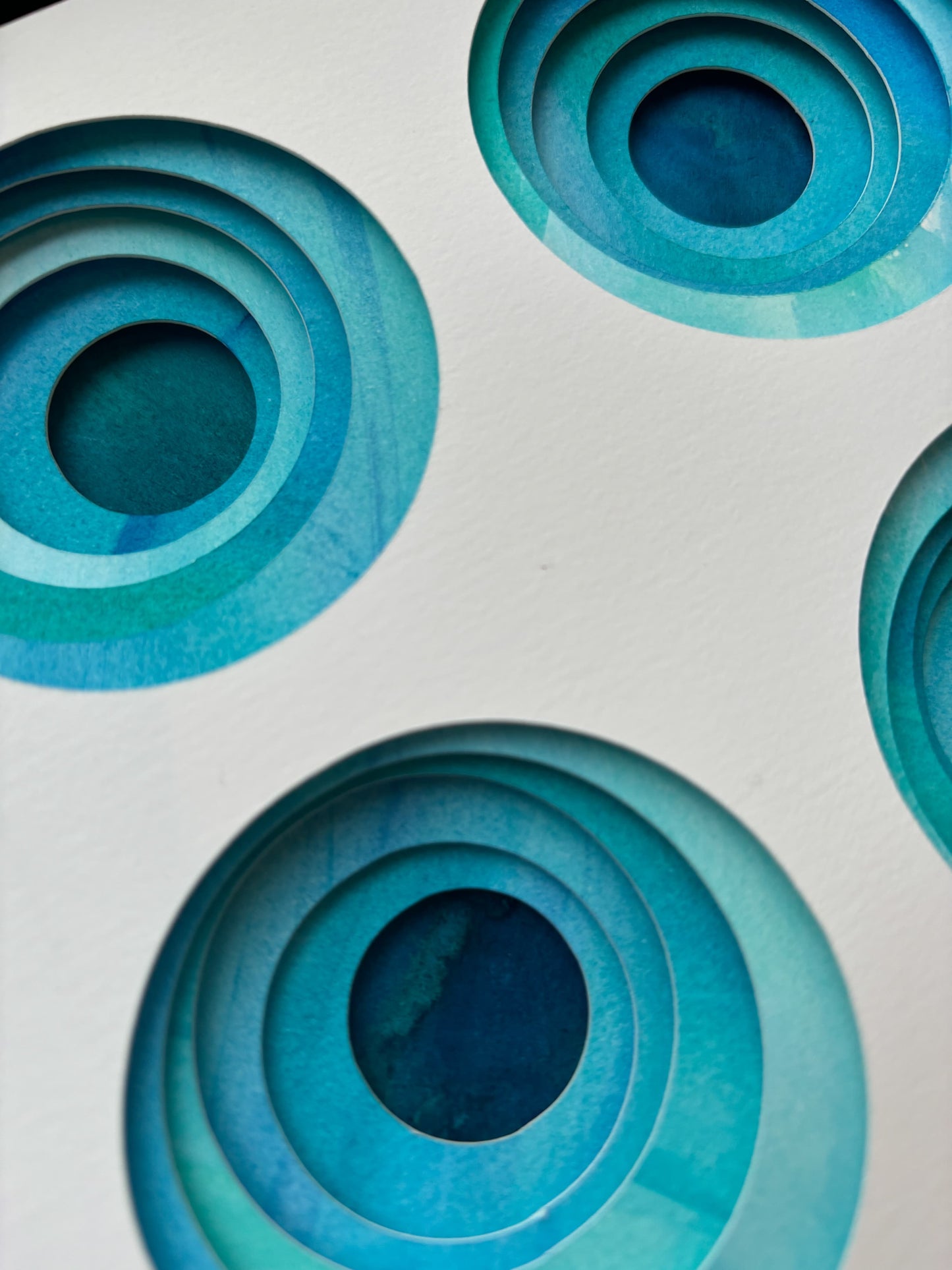 Ocean circles - layered paper art