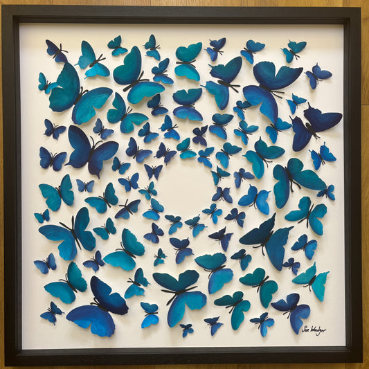 Blue Paper Butterflies -  Fly Free