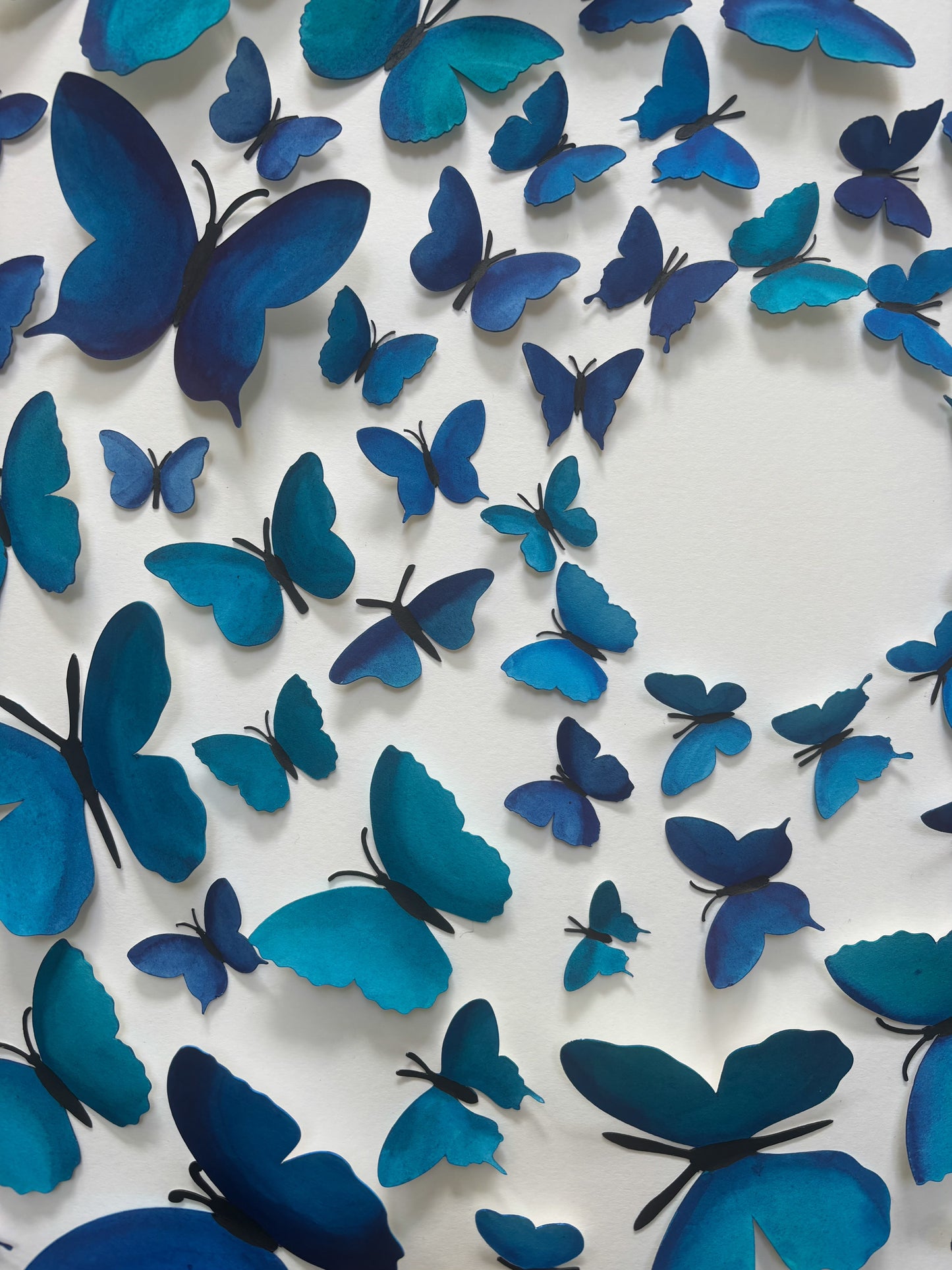 Blue Paper Butterflies -  Fly Free