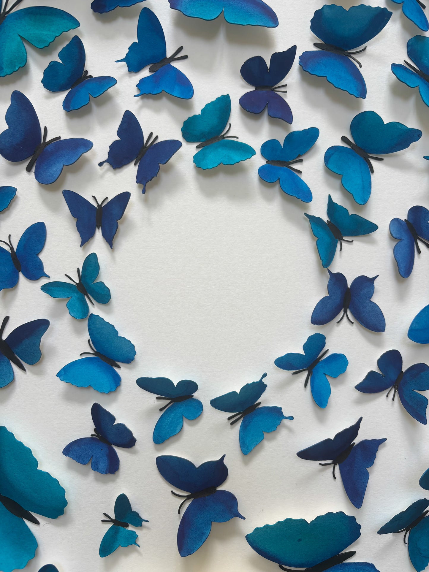 Blue Paper Butterflies -  Fly Free
