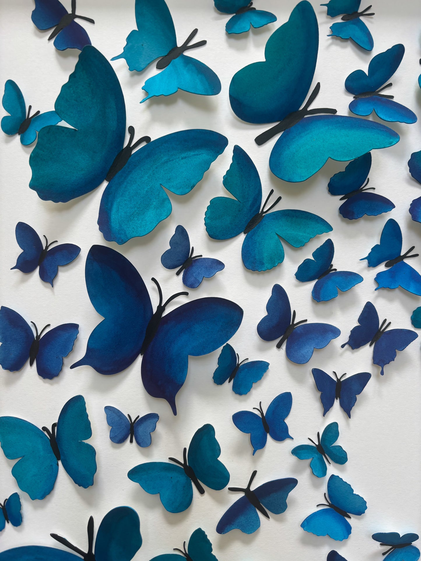 Blue Paper Butterflies -  Fly Free
