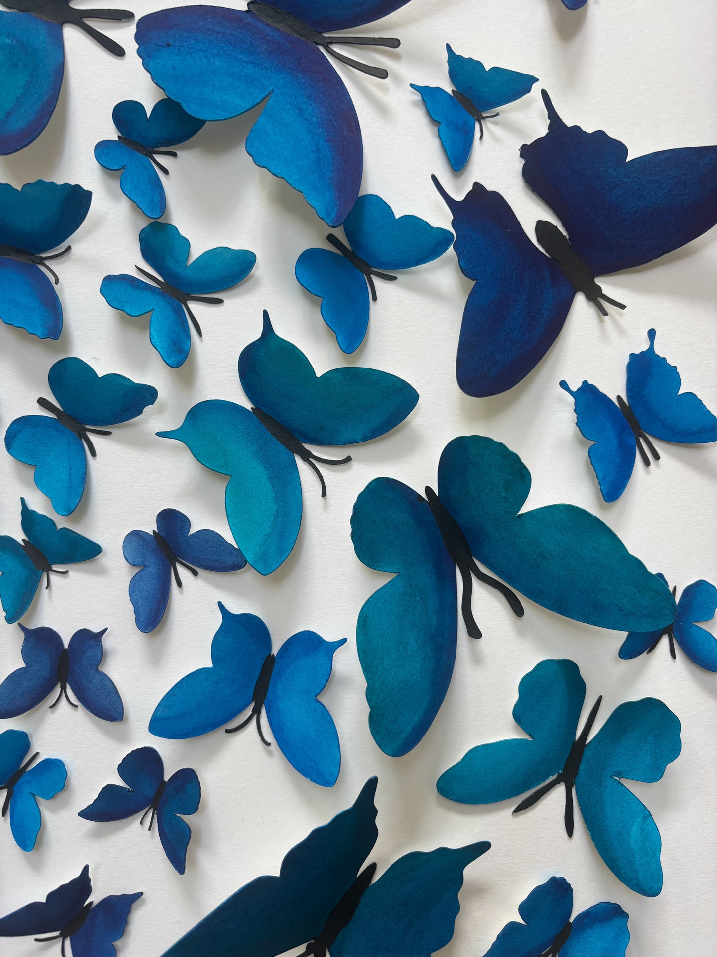 Blue Paper Butterflies -  Fly Free