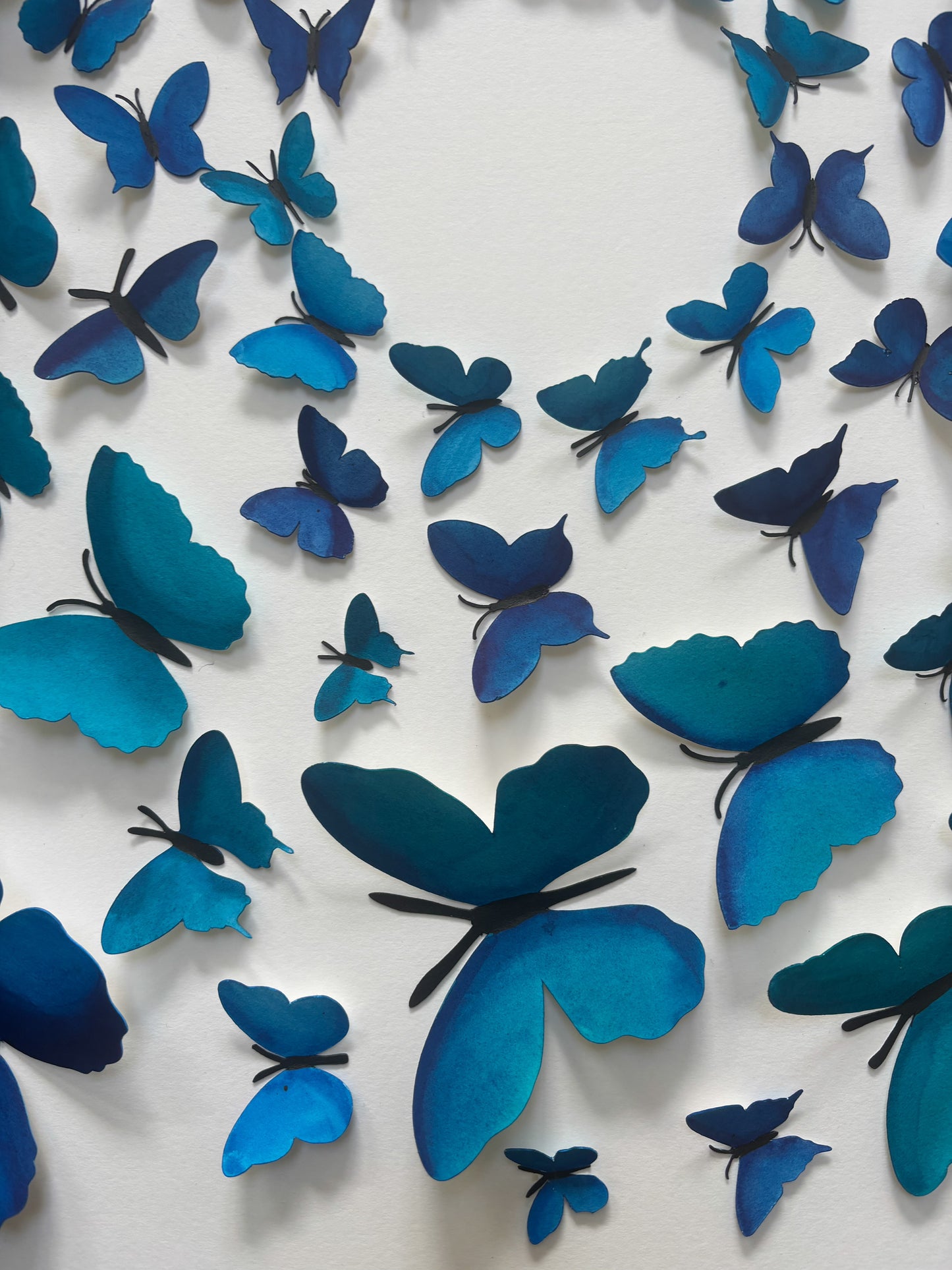 Blue Paper Butterflies -  Fly Free